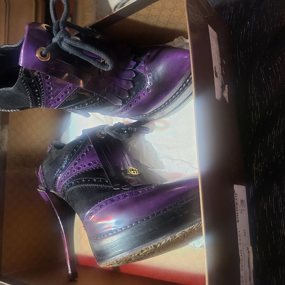 Purple Brogue Shoes with Tassels - Picture 6 of 7